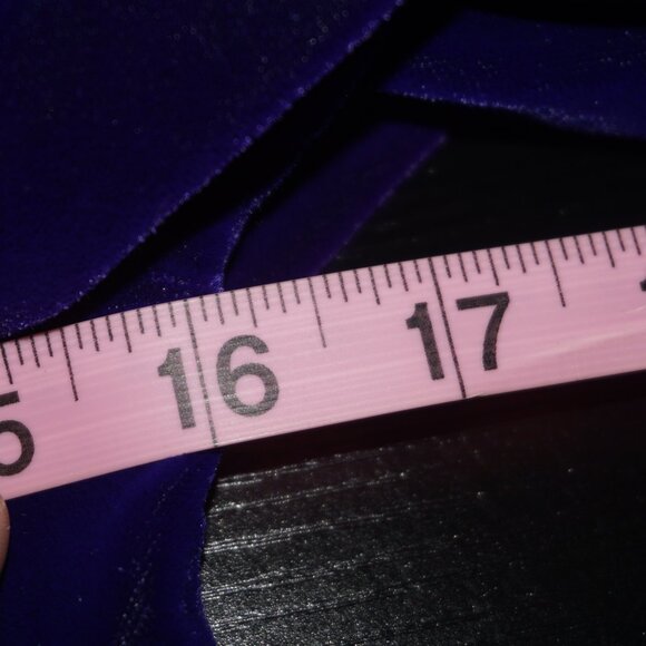 Vintage 80s Crushed Velvet Off Shoulder Dress - Picture 10 of 11